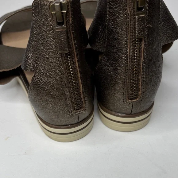 Eileen Fisher Sport Suede Sneaker Sandal in Metallic Bronze  Size 7 - Picture 6 of 9